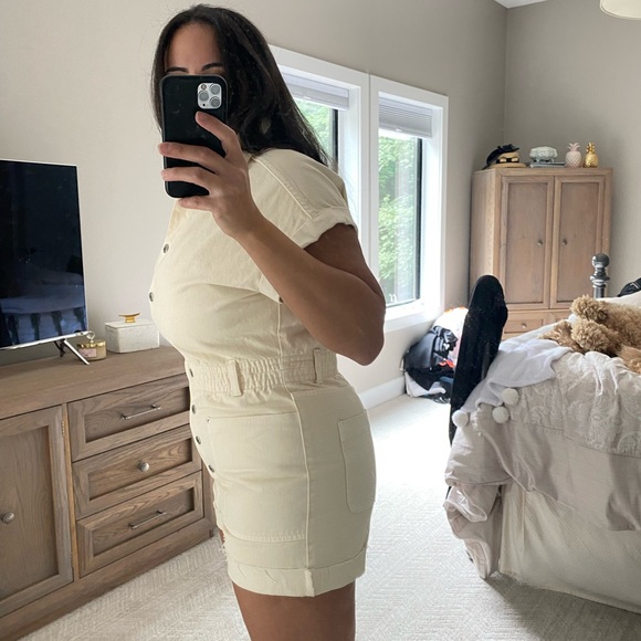 Zara Cream Denim Romper NWT - Picture 9 of 9